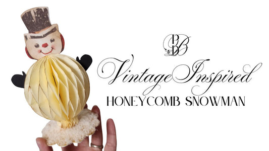 Let's Create a Vintage Inspired Honeycomb Snowman