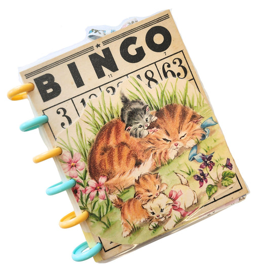 Embellished Bingo Card Mini Disc Journal