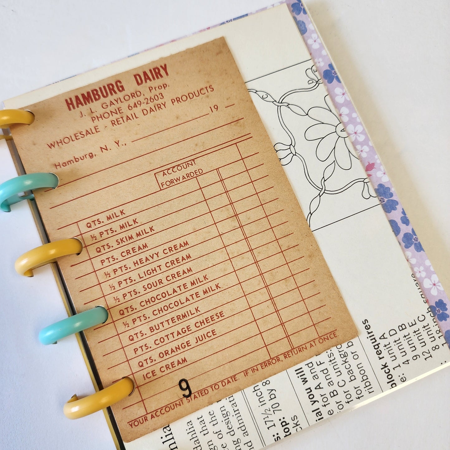 Embellished Bingo Card Mini Disc Journal