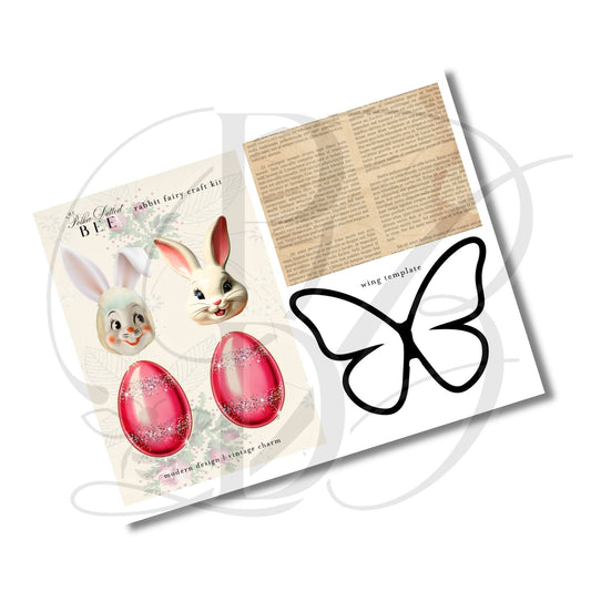 Vintage Inspired Rabbit Fairy- Digital Download